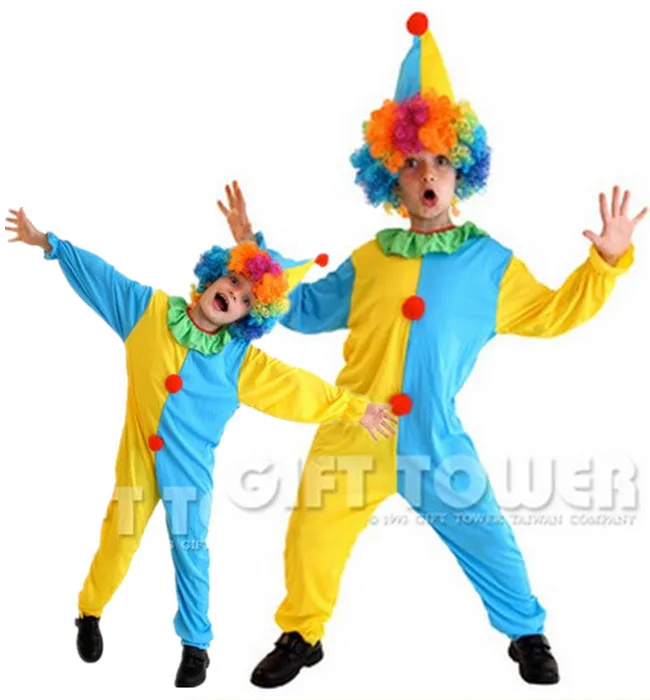 Новый Забавный Клоун в виде цирка Детский костюм для Хэллоуина вечеринки озорная