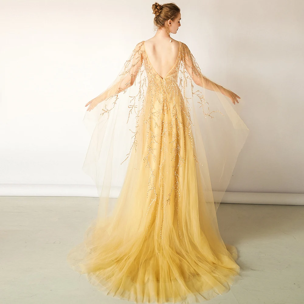 CEEWHY Robe Soiree Дубай вечернее платье Роскошные Длинные вечерние платья 2019 ручная