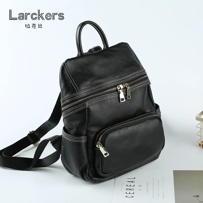 Роскошный рюкзак из натуральной кожи Женский дизайнерский прозрачный на молнии