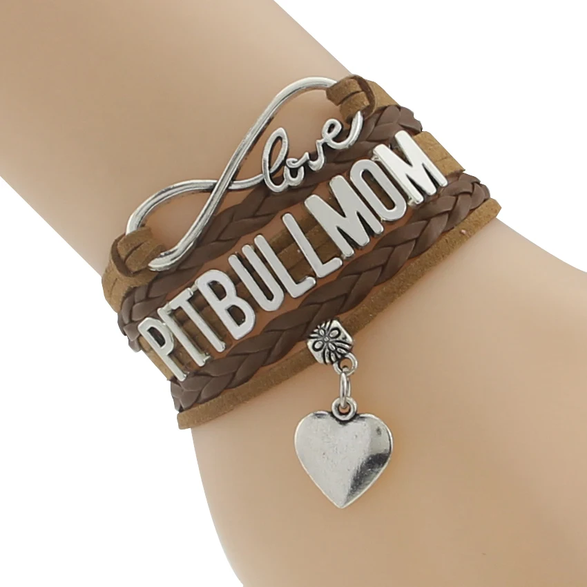 Дропшиппинг Бесконечность любовь питбуль мама Браслет-лучшая собака животное