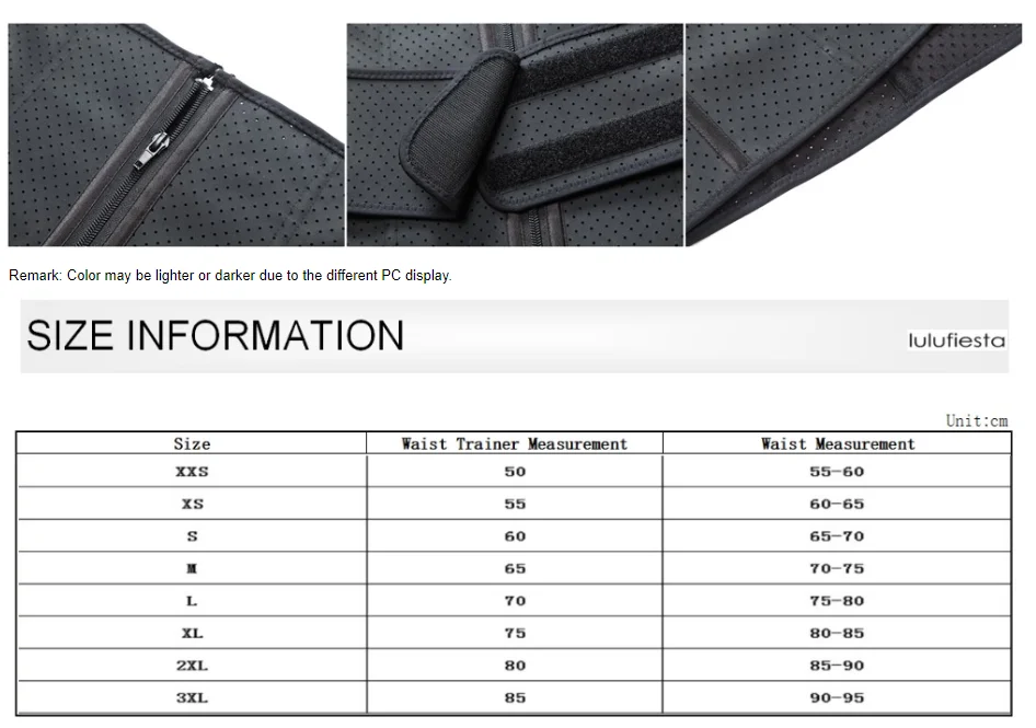 Регулируемый тренировочный пояс для пота живота высококомпрессионный на молнии