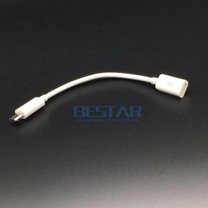 Черный и белый цвет 10 см Micro USB 2,0 type B штекер USB2.0 Micro USB Female M/F УДЛИНИТЕЛЬ для зарядки и передачи данных 0,1 м