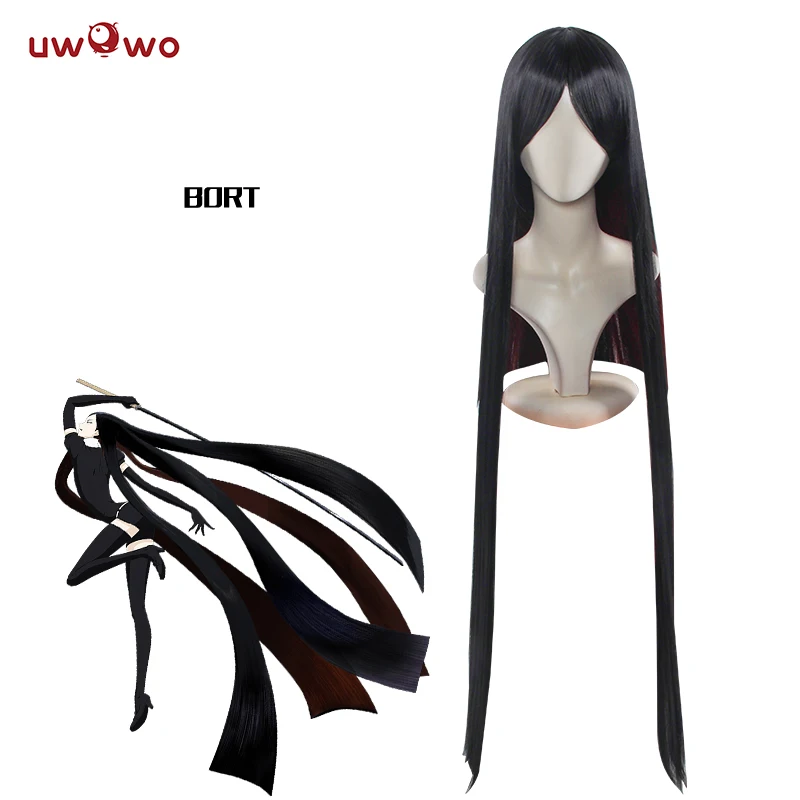 Женский парик для косплея UWOWO Bort Houseki no Kuni черный синтетический косплея|Костюмы