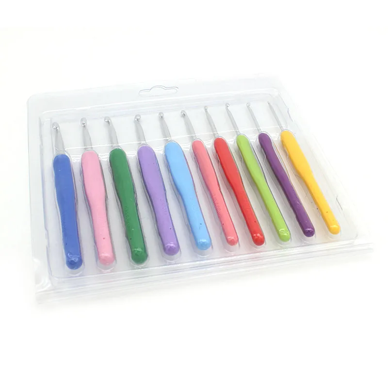 Разноцветные спицы DONYAMY для вязания TPR мягкая резиновая ручка Алюминиевые крючки