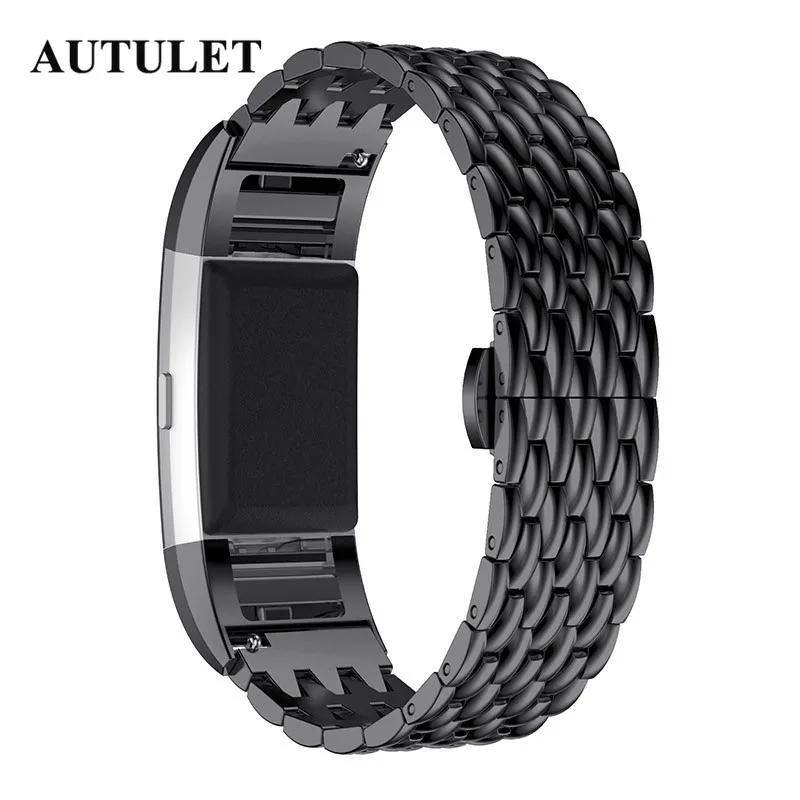 Fitbit charge 2 ремешок из нержавеющей стали розового золота металлический для