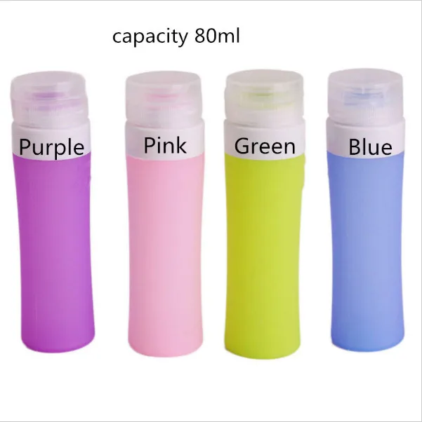 80ml Traveler Packing Lotion Points Shampoo Container Press Bottles Portable Silicone Refillable printable custom logo | Красота и
