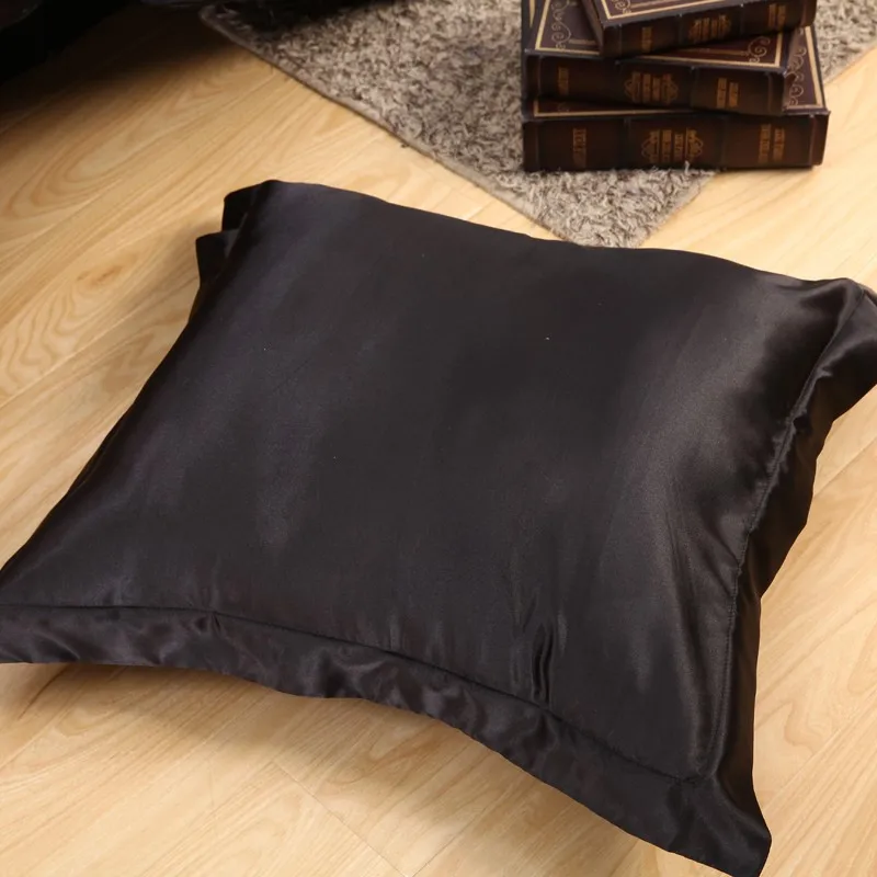 Черные комплекты постельного белья WINLIFE на заказ однотонный атласный комплект из