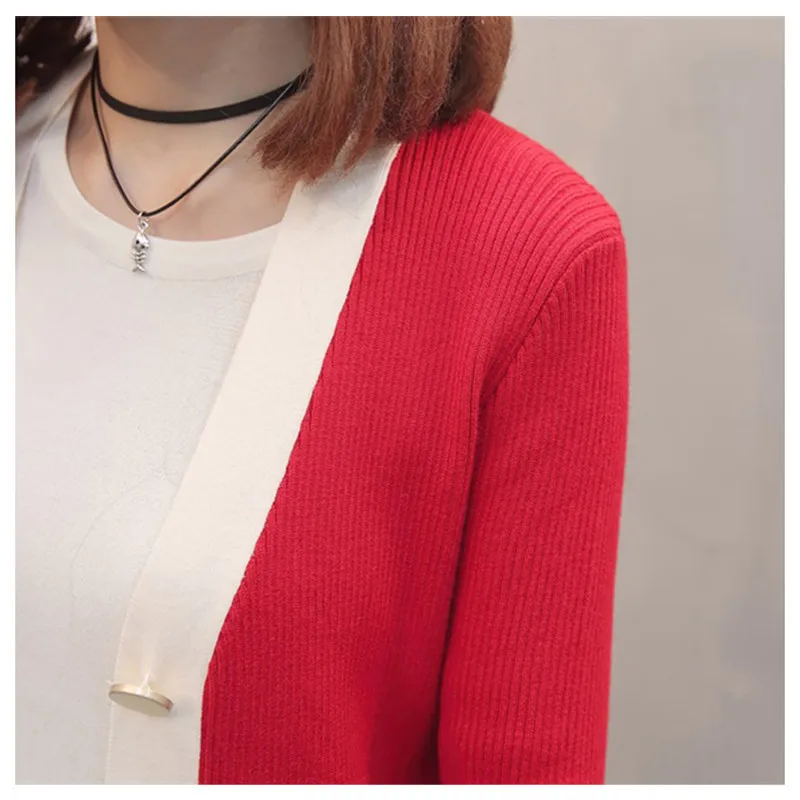 

New Spring Women Sweater Fashion Ladies Cardigan Sweater Jacket Female Short Long Sleeve Knitted Sweaters for Ladies Jumper L196