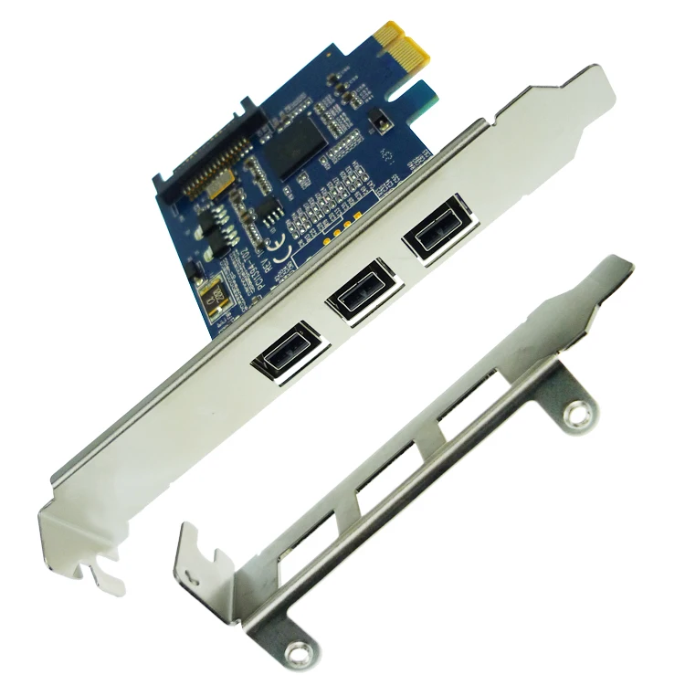 PCIE Combo 3x 1394b порты Firewire PCI Express плата контроллера 1394 карта TI чипсет sata источник