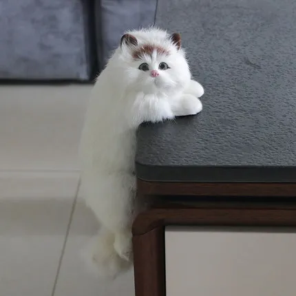 

Simulation Cat Animal Model Decoration Home TV Hanging Crafts Plush Toy Doll Gift