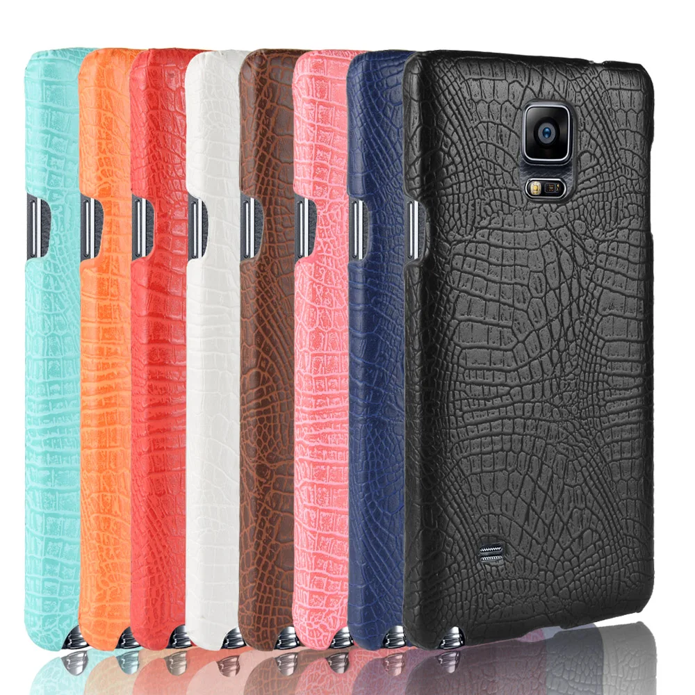 Чехол из кожи под крокодила для Samsung Galaxy Note 4 N910 N9100 Роскошный Ретро чехол