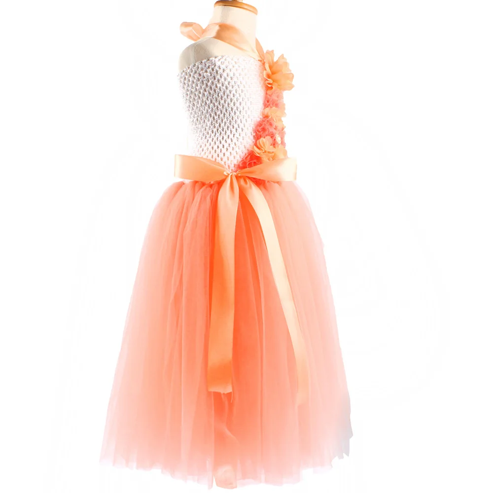 Blush Tulle Flower Girl Vintage Pageant Dance Birthday Princess Tutu Dress Kids Summer Wedding TS055 | Детская одежда и обувь