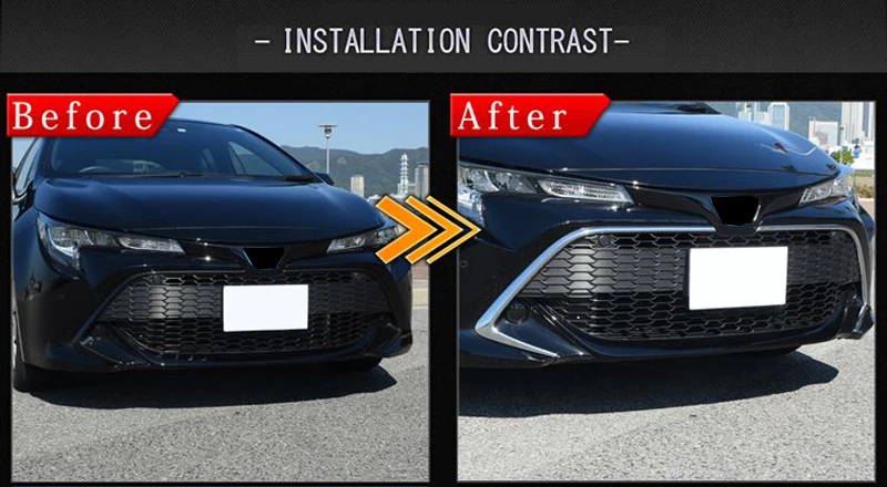 ABS Хром Передняя решетка рамка накладка 2 шт для Toyota Corolla E210 хэтчбек