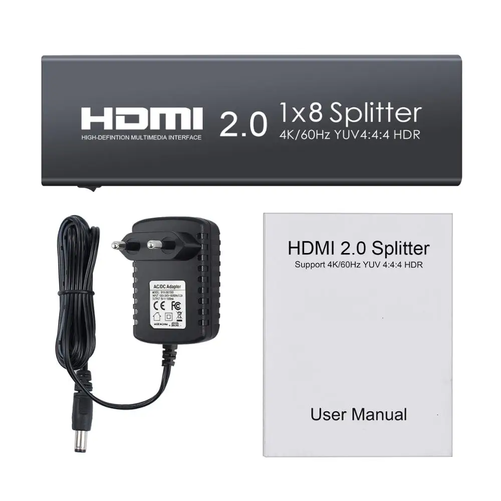 Neoteck 1 в 8 Выход HDMI-совместимый 2 0 сплиттер поддержка 4K/60Hz YUV 4:4:4 HDR