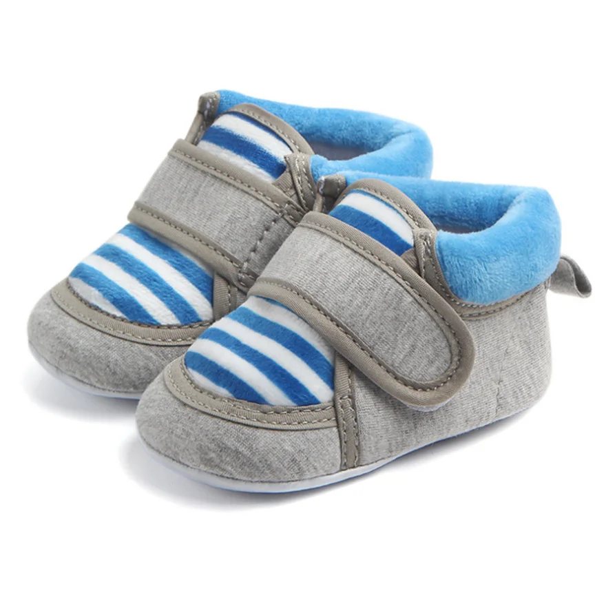 Новая Серая обувь для новорожденных девочек и мальчиков нескользящая подошва