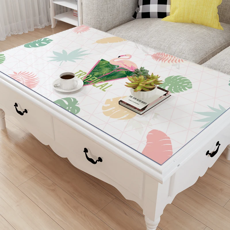 Защитная скатерть из ПВХ коврик для стола мягкая стеклянная обеденная