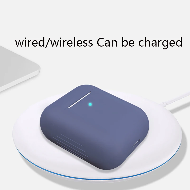 Мягкий силиконовый Bluetooth беспроводной Чехол для наушников Apple Airpods