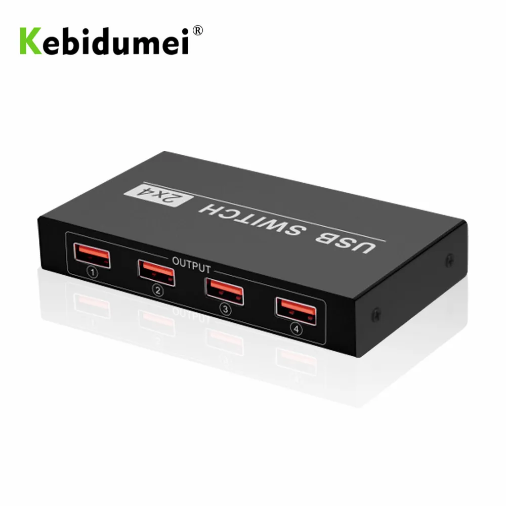 Квм переключатель kebidumei USB коммутатор 2 0 порта совместное использование 4
