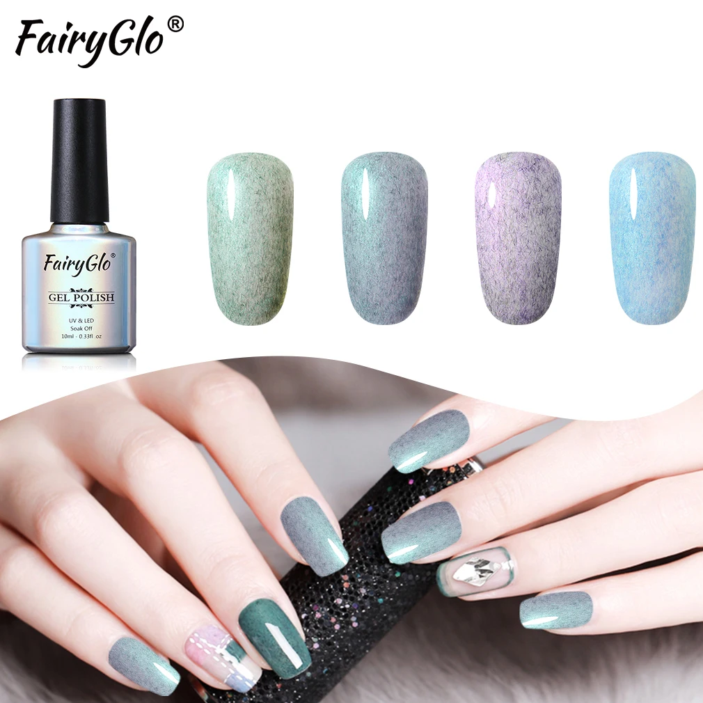 FairyGlo 10 мл факс меховая оболочка гель для ногтей штамповка эмаль УФ светодиодный