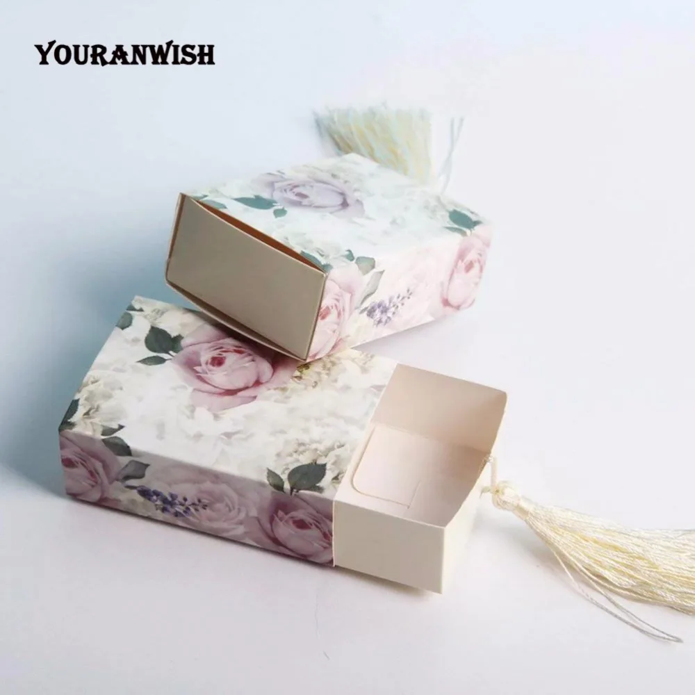 Ящики для конфет youpanwish 50 шт./лот вечерние коробки с кисточками|Подарочные сумки и