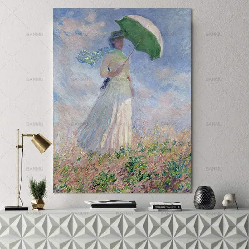 

Canvas Picture wall art painting Abstract prints picuture art wall A woman with an umbrella art canvas painting home decor