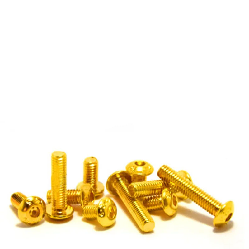 5 шт. титановое покрытие полукруглая головка Шестигранная (Шестигранная) винты с