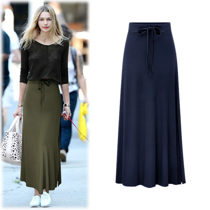 S-6XL Faldas Mujer Moda 2018 Большие размеры уличная одежда с высокой талией трикотажные юбки