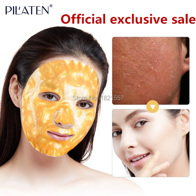 PILATEN Золотая коллагеновая маска для лица отбеливающая и окисляющая кожа