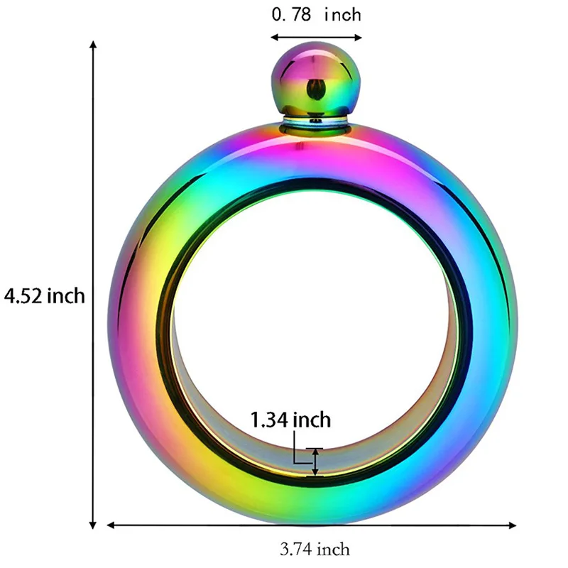 100 унц../3 5 мл браслет хип колбы лабораторные серебро/Радуга/медь класс