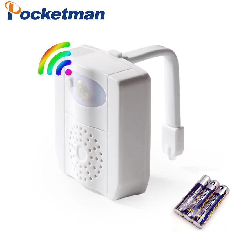 POCKETMAN уф стерилизация туалетный светильник 16 цветов Изменение PIR датчик движения RGB светодиодный светильник с ароматерапией для унитаза - Испускаемый цвет: changeable