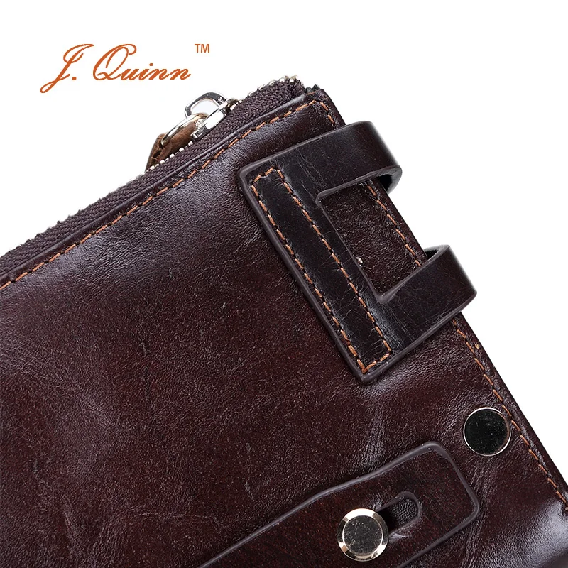 Мужской деловой клатч J.Quinn кошелек на молнии со съемными отделениями для карт и