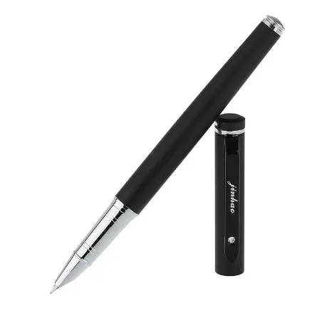 Jinhao Extra Fine авторучка черная 0 38 мм с капюшоном Перо финансовые ручки Металл