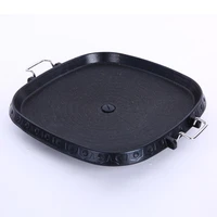 korean square barbecue plate steak frying pan barbecue maifan stone baking tray home wild portable barbecue tray