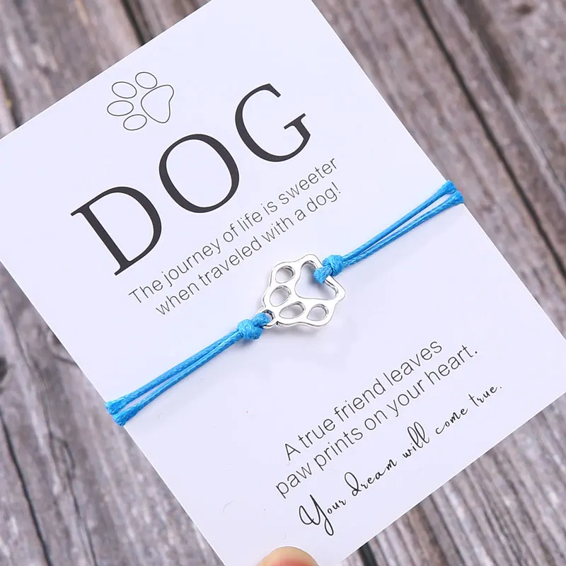Подарочный браслет для него с принтом лап подарок любимого собаки Ювелирное