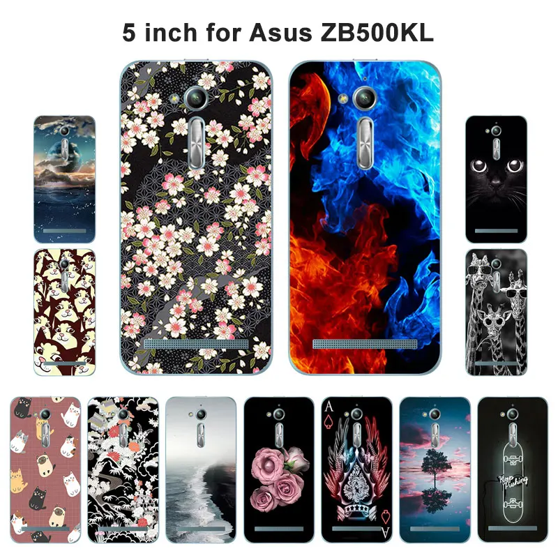 Чехол для Asus Zenfone Go ZB500KL zb500кг Мягкий Силиконовый Для чехол с рисунком Blaze 5 0