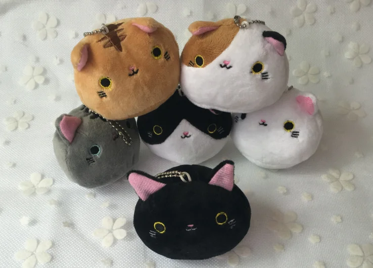 Плюшевая игрушечная кошка в подарок набитая 6 цветов. кукла плюшевая с котом из