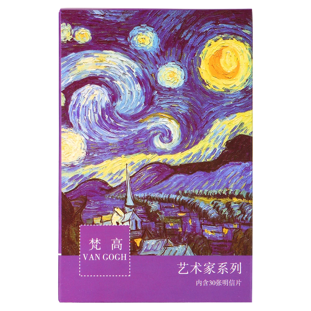 30 шт./коркор. закладки Ван Гога Картина маслом открытки винтажные