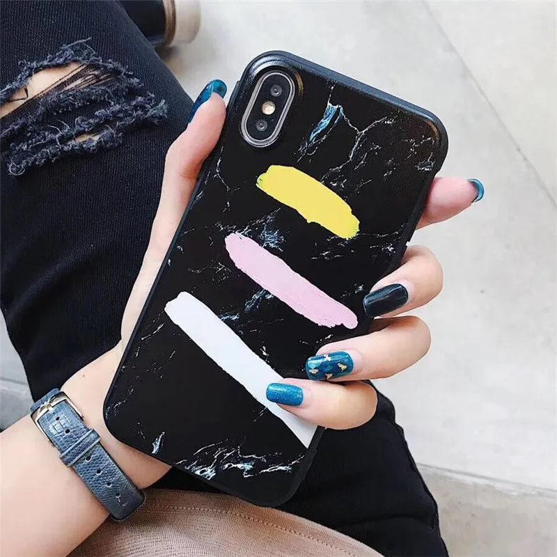 Чехол для iphone X 6 6S Plus мраморные Маленькие Цветные Блоки силиконовый чехол 7 8