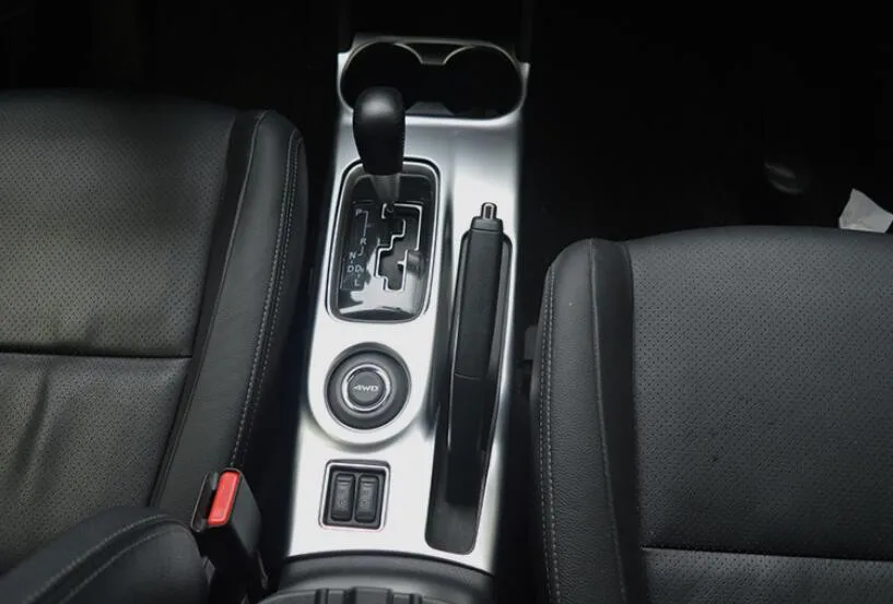 Для Mitsubishi Outlander 2013- картины черный рычаг переключения передач база Передняя держатель стакана воды крышка отделка Авто Крышка