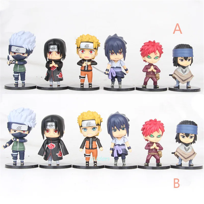 6 шт./партия героя аниме Наруто Узумаки Учиха Саске Обувь в стиле Итачи Хьюга