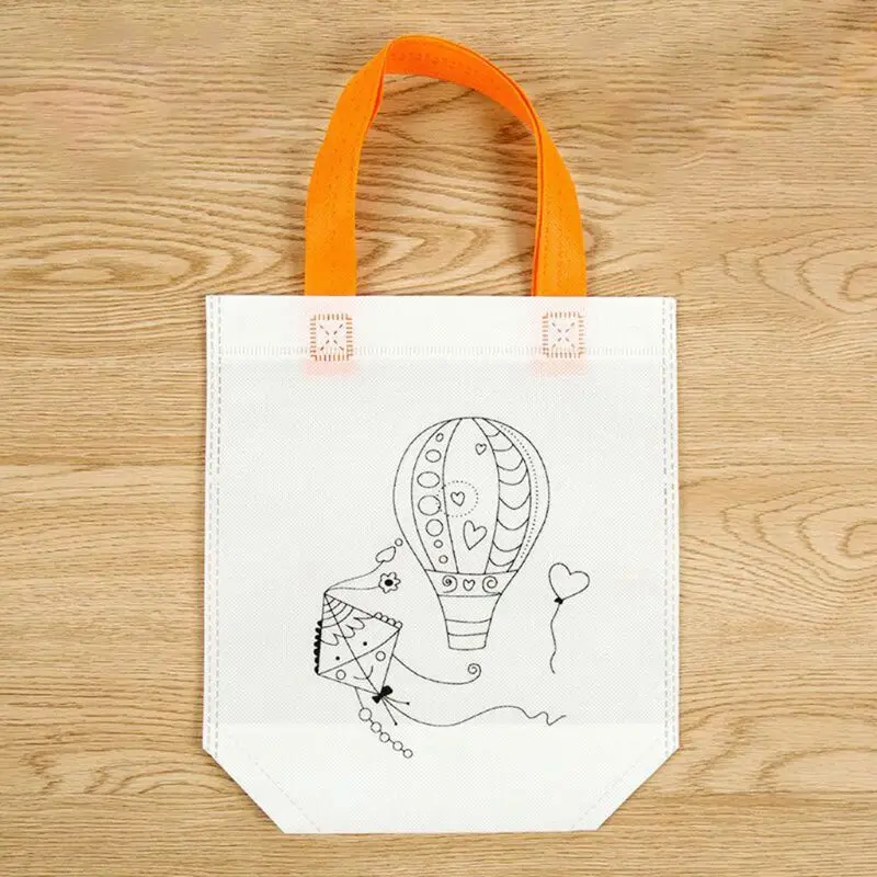 DIY экологическая граффити сумка ручной работы картина детский сад Tote сумки Пазлы для детей Подарки для детей Рисование игрушки