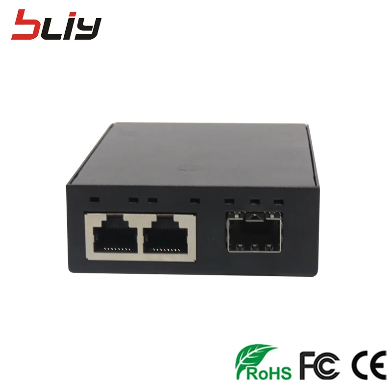 Коммутатор ethernet Gigabit 3 порта 1 порт sfp и 2 оптоволоконный коммутатор SFP 1000
