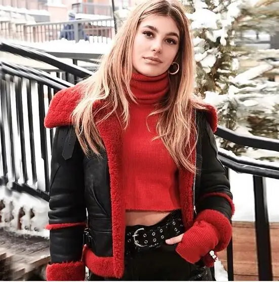 Женский укороченный Топ с длинным рукавом фонариком и высоким горлом