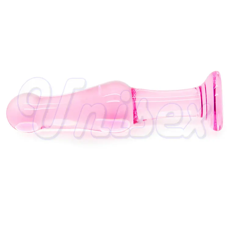 Розовый кристалл Стекло Анальная пробка и вагинальные игрушки для занятий