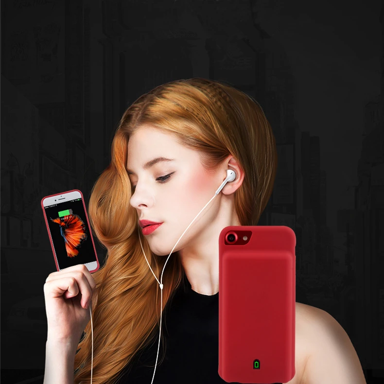 Чехол для iPhone 6 6s 7 Power силикагель аудиовыход умное зарядное устройство чехол