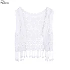 Хит продаж, Pudcoco, вязаный крючком кружевной кардиган для маленьких девочек, топы, жилет, жилет с кисточками