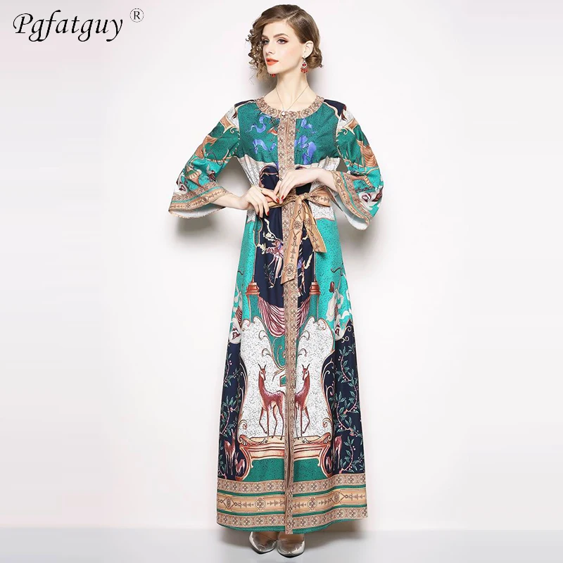 С изображением животных на весну с принтом Разделение платье женская одежда 2019 О