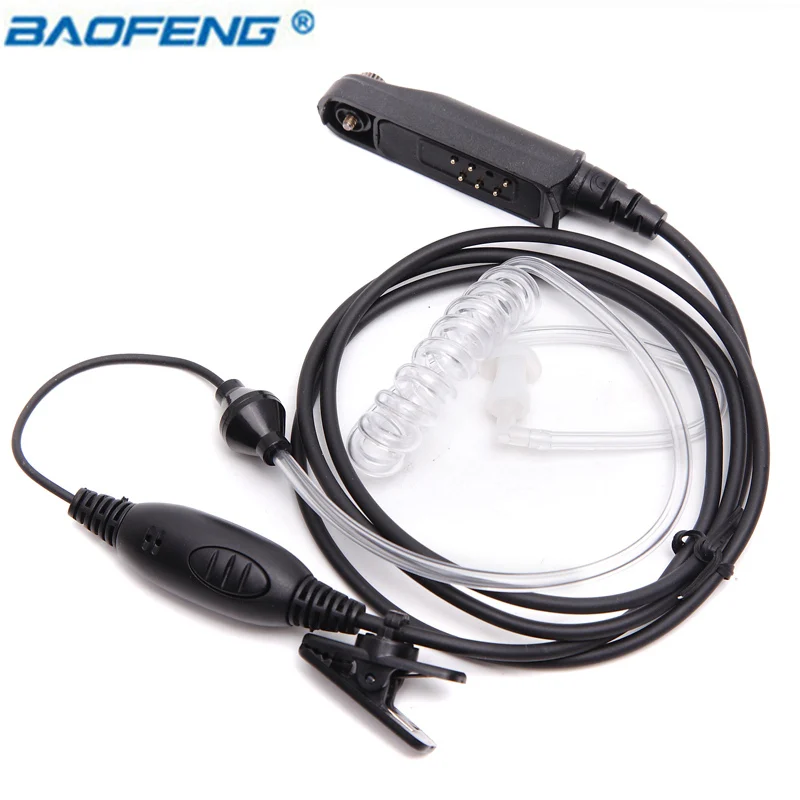 BAOFENG UV-9R Plus Водонепроницаемая портативная рация тайная воздушная Акустическая трубка Гарнитура для UV-XR A-58 UVXR UV9R GT-3WP 2 способ радио - Цвет: 1 x acoustic headset