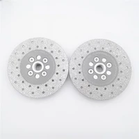 diatool 2pcs premium quality diameter 4 5115mm double sided vacuum brazed diamond cutting grinding disc with 58 11 flange