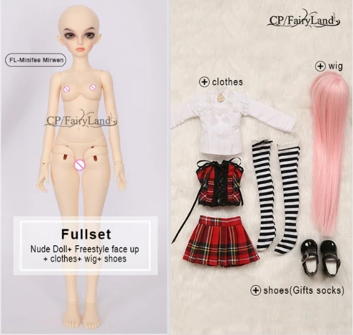 Mirwen Полный набор сказочных кукол Minifee посылка Chloe Celine Mirwen Ante Niella Eliya FL BJD куклы 1/4 милые модные Феи обнаженные игрушки msd - Цвет: Mirwen